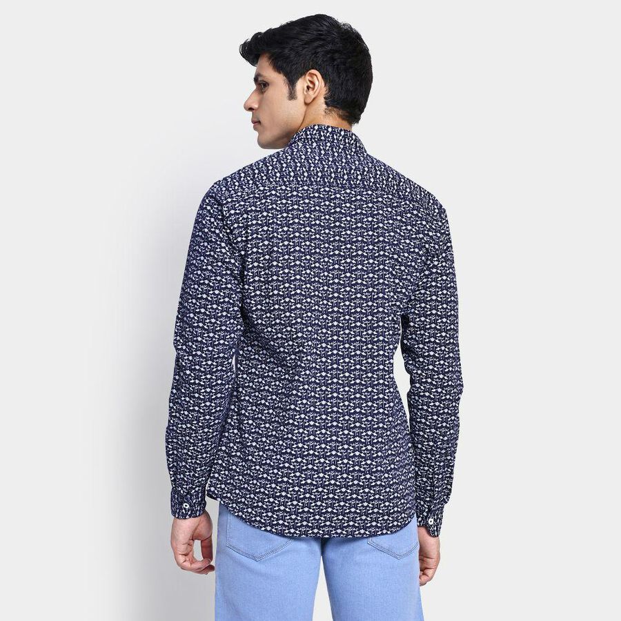 Men's 100% Cotton Casual Shirt , Mid Blue, large image number null